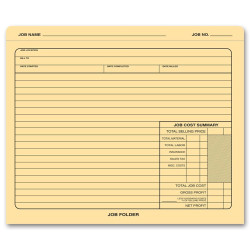 Manila Stock Job Folders