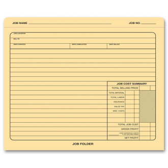 Manila Stock Job Folders