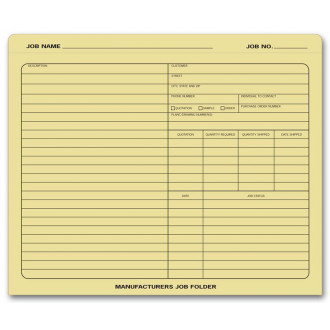 Job Folder for Manufacturers