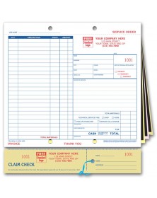 Service Forms with Claim Check 