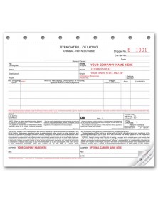 Carbonless Straight Bill of Ladings Forms shipping forms