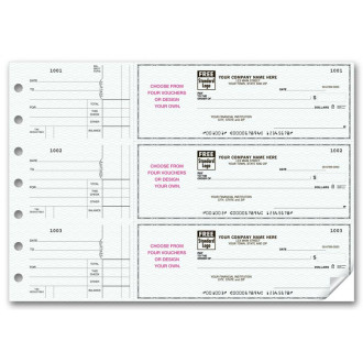 3-To-A-Page Checks with Choice of Voucher