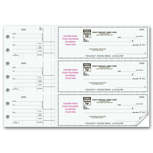 3-To-A-Page Checks with Choice of Voucher 3-To-A-Page Checks with Choice of Voucher