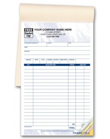 Carbonless Colored Sales Forms Booked customized receipt books, sales pads, sales receipt books