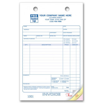   Service Order Register Forms - Large Classic 