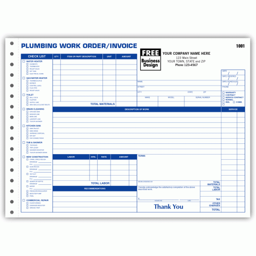 Detailed Plumbing Forms with Manilla Tag Detailed Plumbing Forms with Manilla Tag