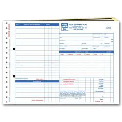 Repair Orders, Garage, Carbonless, Side-Stub, Large Format
