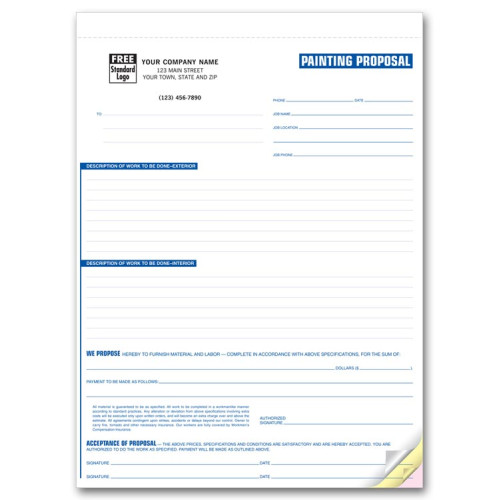 Professional Painting Proposal Forms Professional Painting Proposal Forms