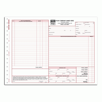 Auto Repair Order Forms