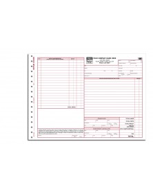 Large Auto Repair Order Form with Large Terms Area 