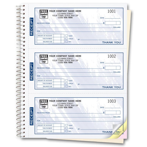 Custom Receipt Books- Color Collection Custom Receipt Books- Color Collection
