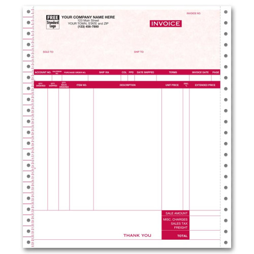 General Continuous Invoice - Parchment General Continuous Invoice - Parchment