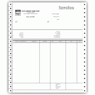 General Continuous Invoice for Peachtree