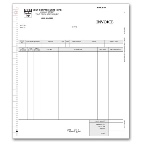 General Continuous Invoice, 3-Part General Continuous Invoice, 3-Part