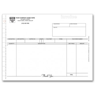 Compact Continuous Invoice with Mailing Label