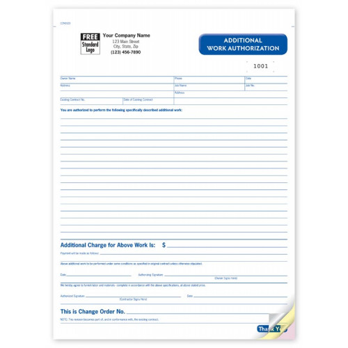 Additional Work Authorization Forms Additional Work Authorization Forms