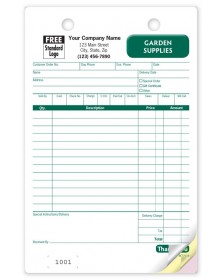 Garden Supplies Register Forms 