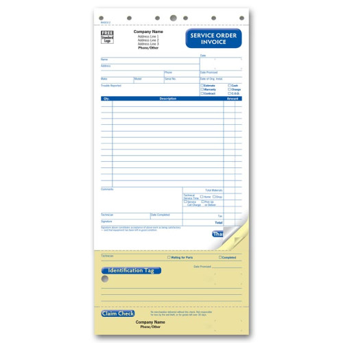 Service Order, Small Service Order, Small