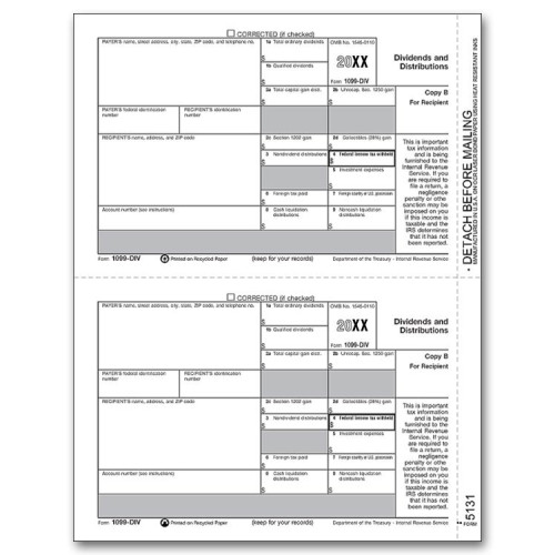 Laser 1099 DIV Income, Recipient Copy B, Bulk Laser 1099 DIV Income, Recipient Copy B, Bulk