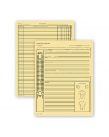 Chiropractic Exam Records Spinal Diagram Card File Fold 