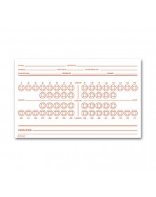 Dental Exam Card File Record Numbered Teeth System C - D74C 