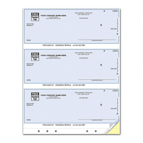 Laser 3 UP Multi Purpose Check Unlined Hole Punched 