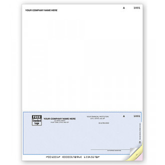 Laser Bottom Payroll Check, 7.5" Voucher