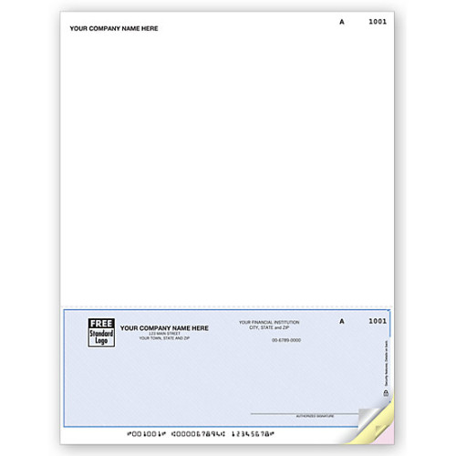 Laser Bottom Payroll Check, 7.5" Voucher Laser Bottom Payroll Check, 7.5" Voucher