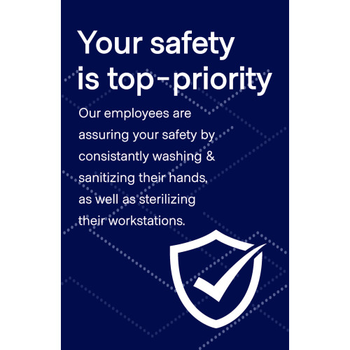 Employee Safety Poster 18" x 24" Blue Pack of 6 