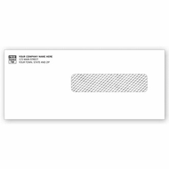 thumbnail image 2 of 150 Double-Window #10 Self-Seal Envelopes – QuickBooks Compatible, Security Tint, 9x4-1/8, Deluxe 5022C1, Made In USA 2 of 5