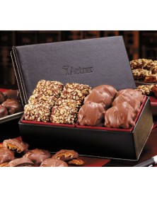 Faux Leather Box with English Toffee & Pecan Turtles 