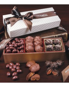 White Pillow-Top Gift Boxes with Chocolate Bliss