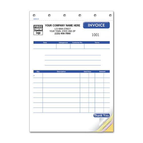 Compact Invoice, Carbonless Compact Invoice, Carbonless