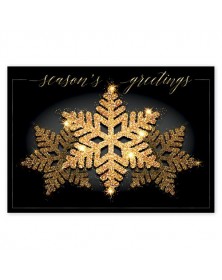 Snowflake Gold Holiday Cards 