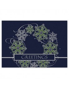 Vibrant Wreath Holiday Cards 