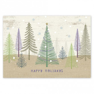 Pastel Pines Holiday Cards
