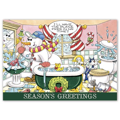 Happy Plumbing!  Holiday Cards 