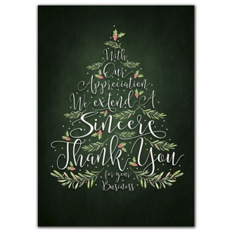 Evergreen Thanks Holiday Cards