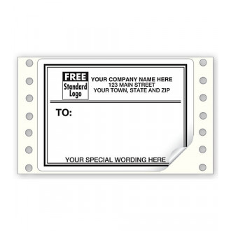 Mailing Labels, Continuous, White W/ Black Borders