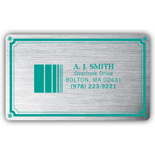 Plate Labels Brushed Silver Plate Labels Brushed Silver