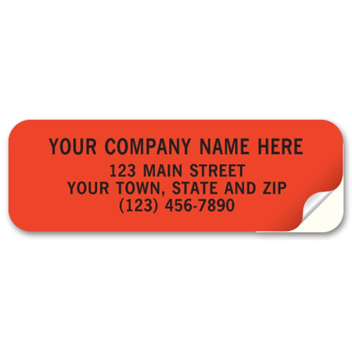 Flourescent Orange Quality Labels Flourescent Orange Quality Labels