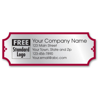Rectangular Business Marketing Silve Labels