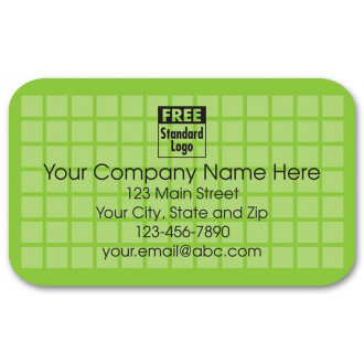 Square Green Poly Labels
