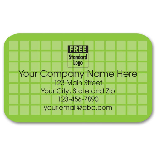 Square Green Poly Labels 