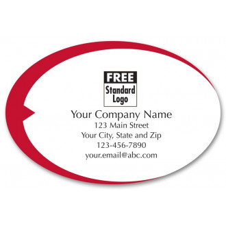 Imprinted Oval Label with Redi Swhish