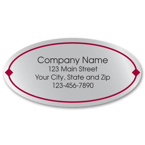 Oval Silver Marketing Labels Oval Silver Marketing Labels