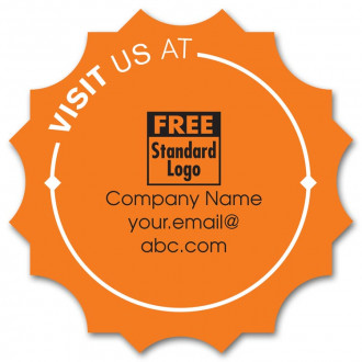Burst Orange Advertising Label