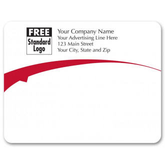 Flying Arch Red Mailing Label