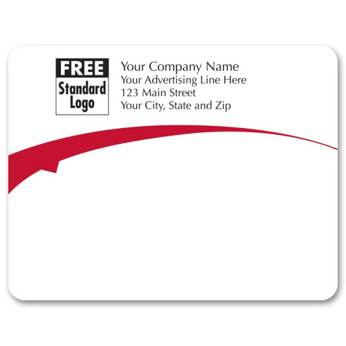Flying Arch Red Mailing Label Flying Arch Red Mailing Label