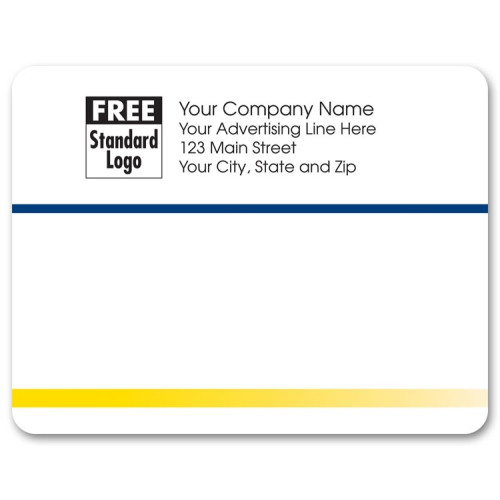 Blue & Yellow Rectangular Mailing Label Blue & Yellow Rectangular Mailing Label